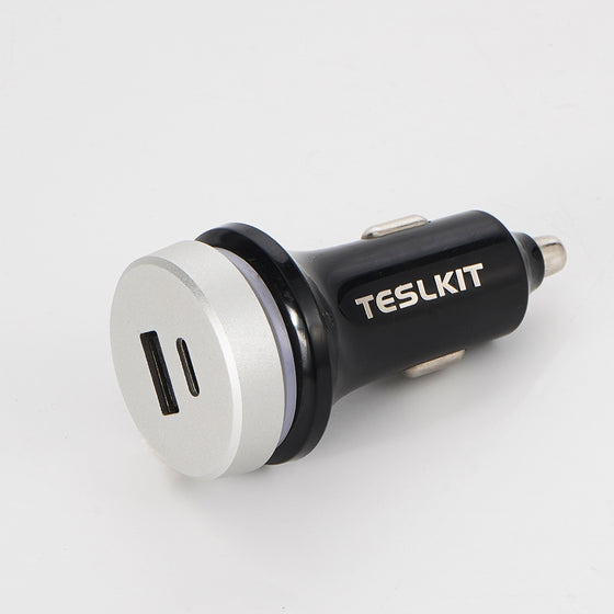 Car Charger, TESLKIT Smallest 4.8A All Metal USB Car Charger Fast Charge