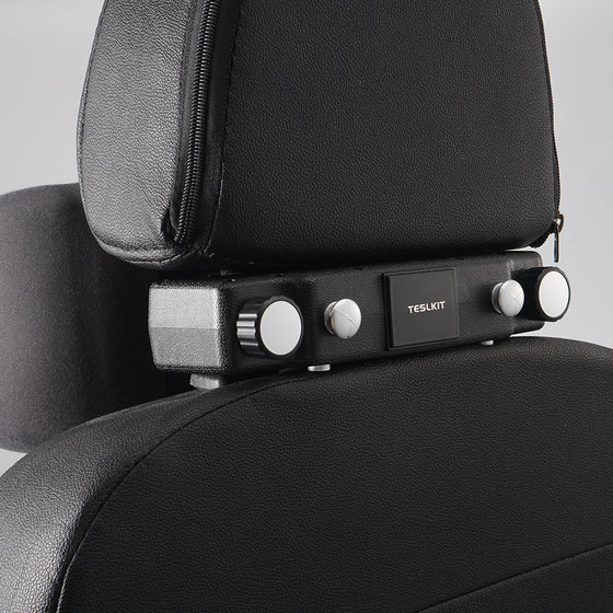TESLKIT Car Headrest Pillow with Genuine Leather Memory Foam Supplier Black