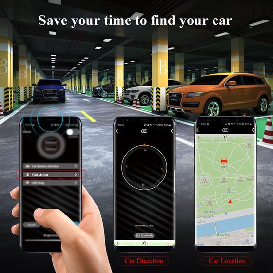 MEIDI Smart Car Charger Multi-funtions with APP